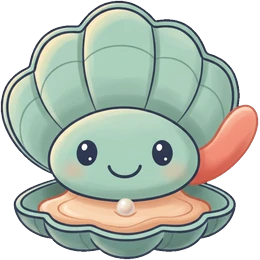 Clem, a smiling clam.